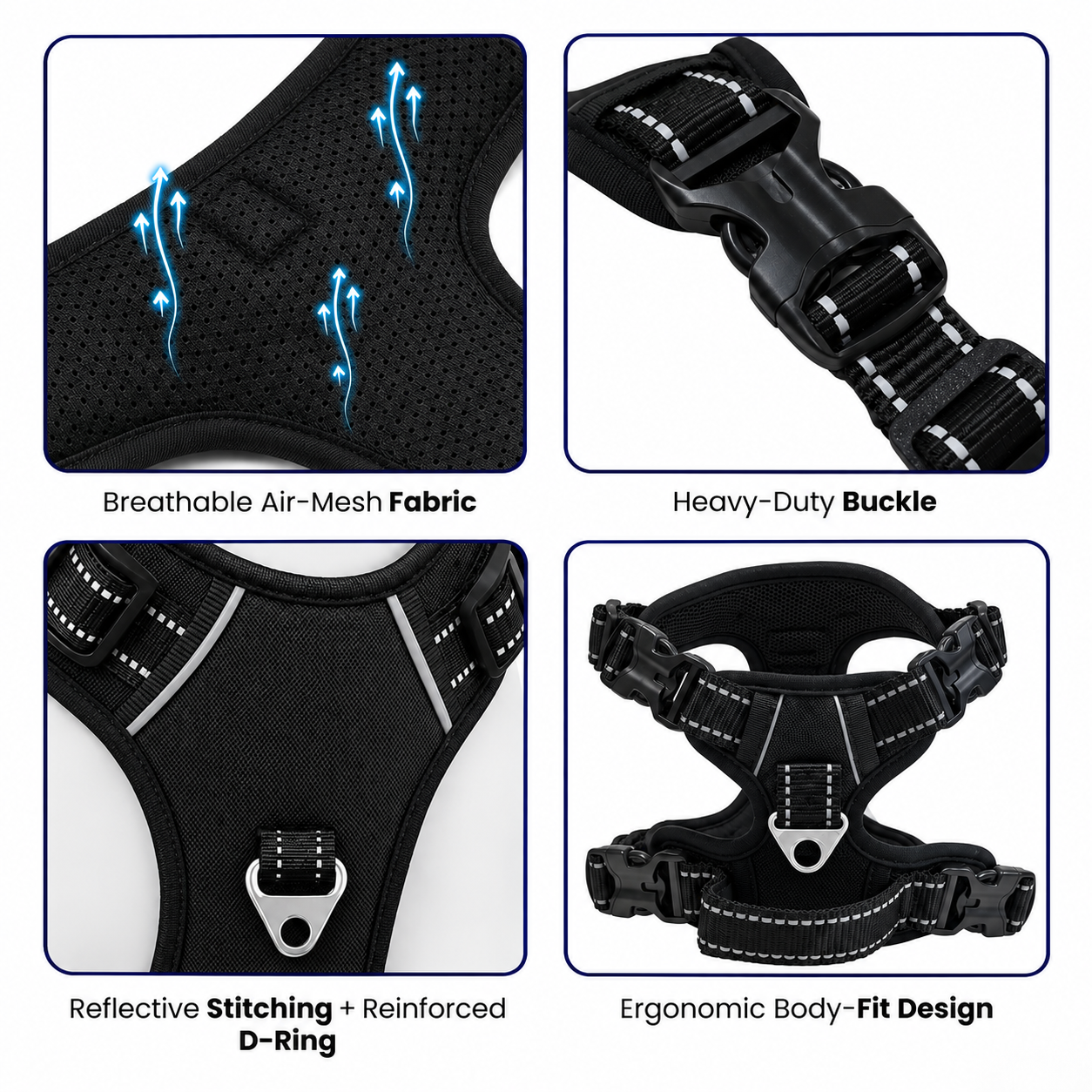 Body Harness Pro | Reflective No-Pull Dog Harness