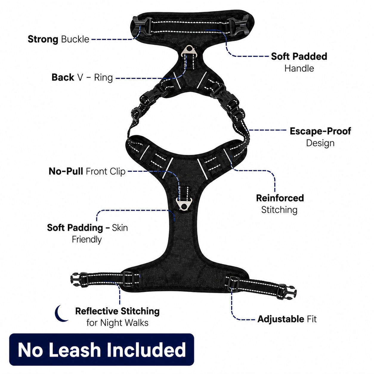 Body Harness Pro | Reflective No-Pull Dog Harness